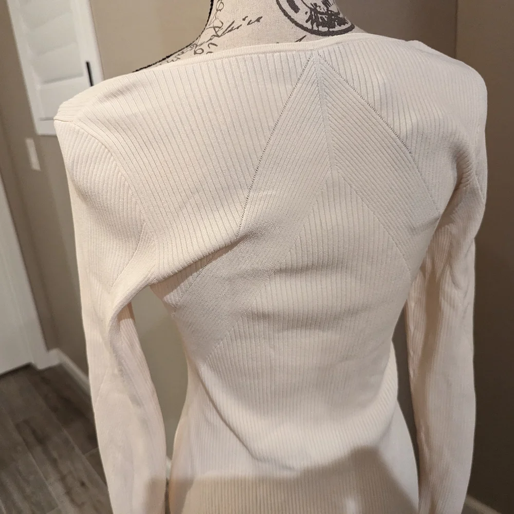 Rag and Bone Ivory Sweater Dress Medium NWT - Picture 4 of 7